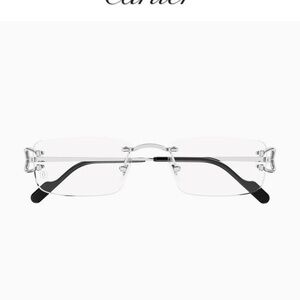 Cartier Signature C Rimless Glasses - Rectangular (Silver)